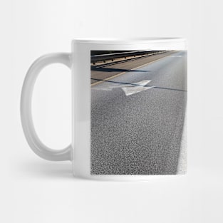 Black Road, White Arrows Mug